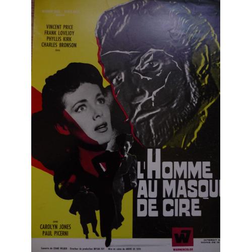 L'homme Au Masque De Cire - Simple Plaquette De Publicit Pour La Sortie Franaise Du Film D'andr De Toth Avec Vincent Price Et Charles Bronson.