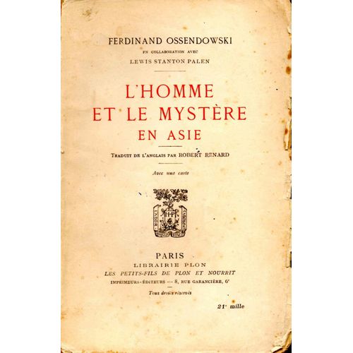 L'homme Et Le Mystere En Asie   de Ferdinand Ossendowski  Format Broch 