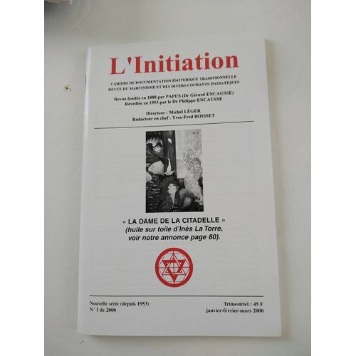 L'initiation Numro 1 Janvier Fvrier Mars 2000