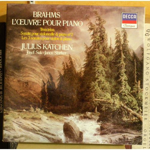 L'oeuvre Pour Piano - 3 Trios - Sonate Cello & Piano 2 - 3 Sonates Violon & Piano - Julius Katchen, Josef Suk, Janos Starker. - Brahms
