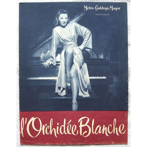 L' Orchide Blanche (The Other Love) / Manuel D'exploitation Original 24x32cm / Andre De Toth, 1947, Barbara Stanwyck, David Niven, Richard Conte, Gilbert Roland, Joan Lorring
