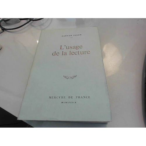 L'usage De La Lecture [1979]   de PICON Gatan  Format Broch 