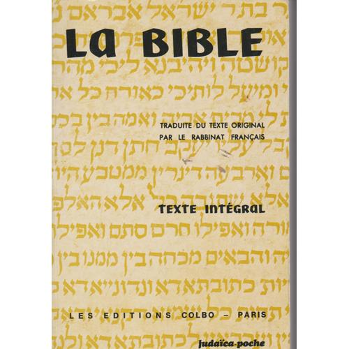 La Bible   de Rabbinat  Format Poche 
