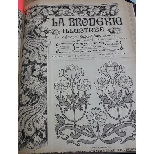 La Broderie Illustre - Journal Artistique Et Pratique De Travaux Fminins, 6e Anne, N49 (6 Dcembre 1903) : Motif  Pyrogravures / Dessous De Couvert / Col Tosca / Croquis D Une Trs Belle Feuille(...)   de Mme Rivet de Beauregard 