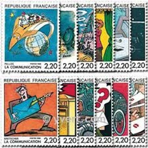 La Communication Vue Par 12 Auteurs De Bandes Dessines Srie Complte Anne 1988 N 2503 2504 2505 2506 2507 2508 2509 2510 2511 2512 2513 2514 Yvert Et Tellier