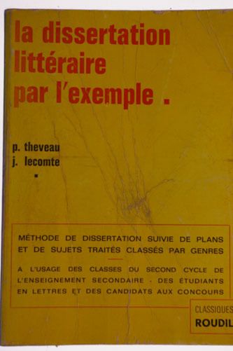 La Dissertation Litteraire Par L Exemple Rakuten