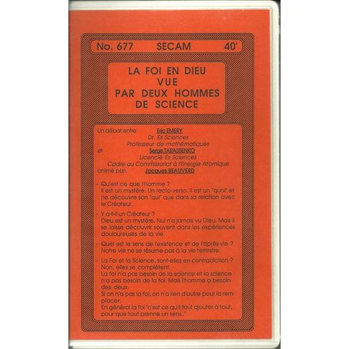 La Foi En Dieu Vue Par Deux Hommes De Science de Tele-Video Production