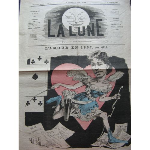 La Lune N 48 Janvier 1867 - Caricature D'a. Gill 