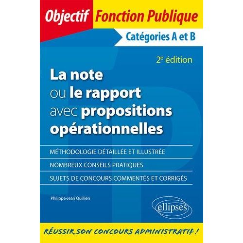 La Note Ou Le Rapport Avec Propositions - Catgories A Et B    Format Grand Format 