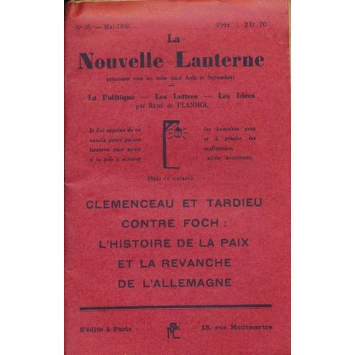 La Nouvelle Lanterne. La Politique, Les Lettres, Les Ides. N35 De Mai 1930   de Ren de PLANHOL  Format Broch 