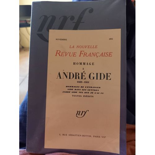 La Nrf - Hommage  Andr Gide 1869-1951   de Revue 