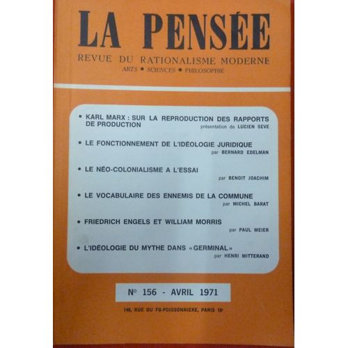 La Pense 156 Seve, Edelman, Joachim, Barat, Meier, Mitterand