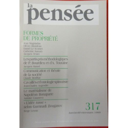La Pense 317 Formes De Proprit