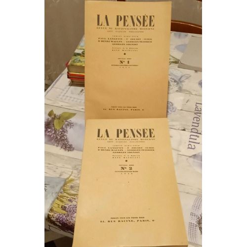 La Pense Revue Du Rationalisme Et Moderne Numro 1 1944 Numro 2 1945