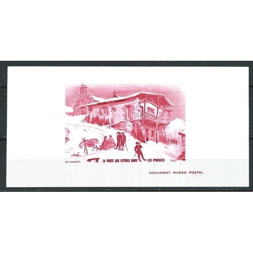 La Poste Aux Lettres Dans Les Pyrnnees DAprs Un Document Du Muse Postal Dessin De Victor Petit 70x142 Mm