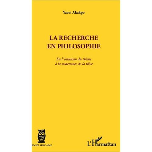 La Recherche En Philosophie  