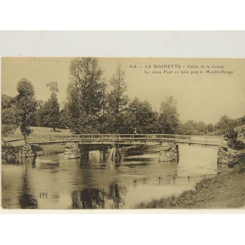 La Rochette : Le Vieux Pont En Bois Prs Le Moulin-Rouge Personnage
