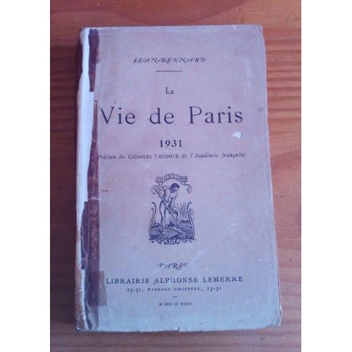La Vie De Paris 1931   de Jean-Bernard  Format Broch 