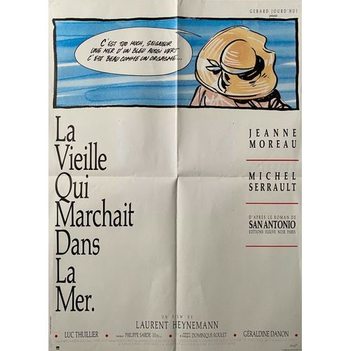 La Vieille Qui Marchait Dans La Mer - Affiche Originale De Cinma - Format 60x80 Cm - De Laurent Heynemann Avec Jeanne Moreau, Michel Serrault, Luc Thuillier, Graldine Danon - Anne 1991