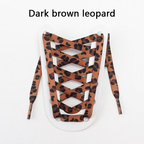Lacets Lumineux  Motif Animal Pour Chaussures De Dehors,Baskets Plates,Tigre,Salle,Imprim Lopard,Randonne En Plein Air,1 Paire