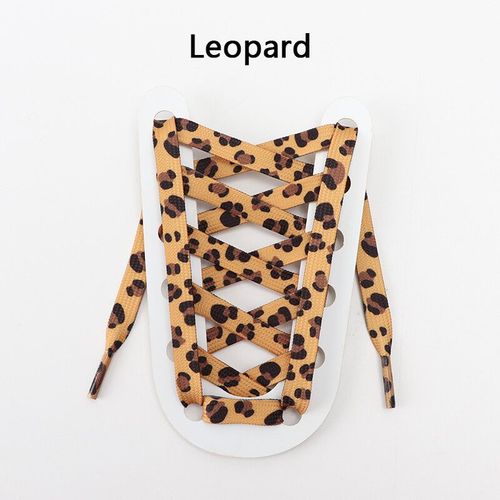 Lacets Lumineux  Motif Animal Pour Chaussures De Dehors,Baskets Plates,Tigre,Salle,Imprim Lopard,Randonne En Plein Air,1 Paire