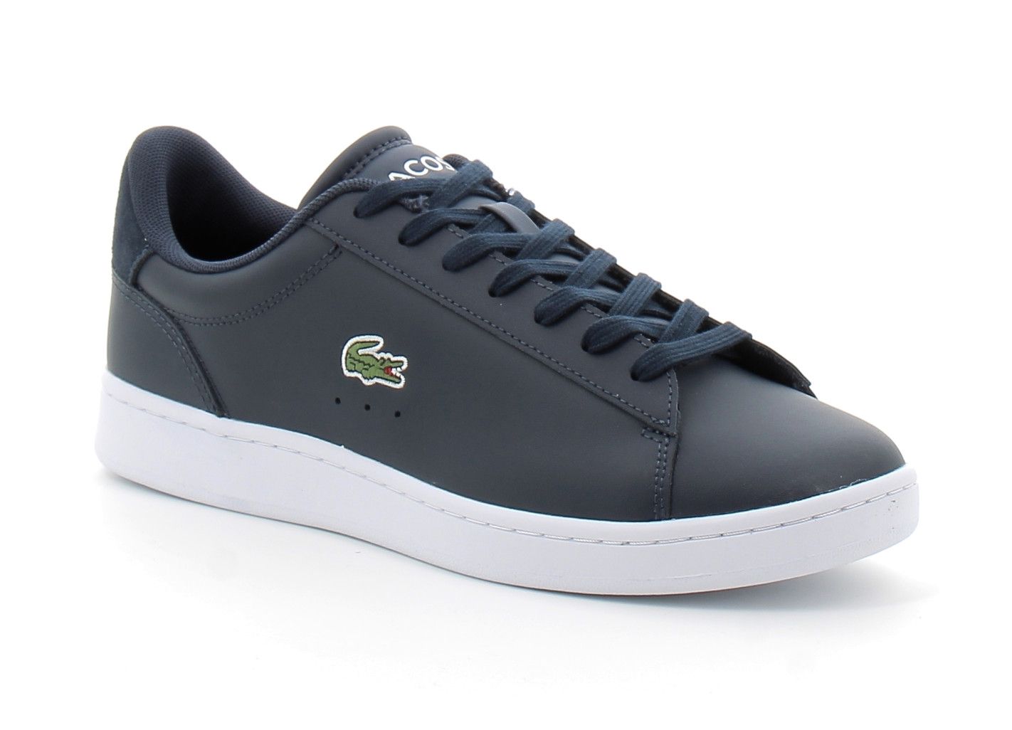 Lacoste - Basket Homme En Cuir Carnaby Set - Bleu - 40