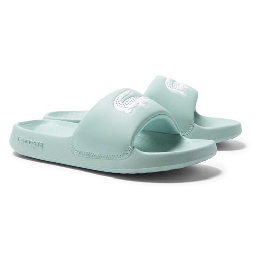 Lacoste Femmes Tongs De Bain - Croco Slides, Slipper, Chaussures De Bain Turquoise Eur 37