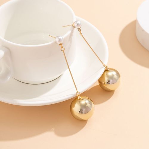 Lacteo-Boucles D'oreilles Pendantes  Maillons Multicouches Pour Femmes, Breloque Fleur En Mtal, Grande Perle, Bijoux En Forme De Goutte D'eau, Bijoux De Fte, Document Dor, 216.239.