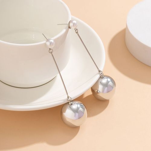 Lacteo-Boucles D'oreilles Pendantes  Maillons Multicouches Pour Femmes, Breloque Fleur En Mtal, Grande Perle, Bijoux En Forme De Goutte D'eau, Bijoux De Fte, Document Dor, 216.239.