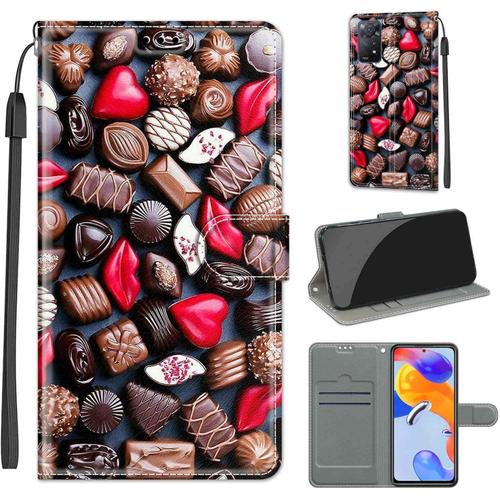 Laggo Etui Coque Xiaomi Redmi Note 11 Pro 5g Global, Antichoc Housse Note 11 Pro Global Cuir Pu Portefeuille Etui Avec [Fentes Pour Cartes] Coque Pour Note 11 Pro+ 5g (India) / Note 11e Pro