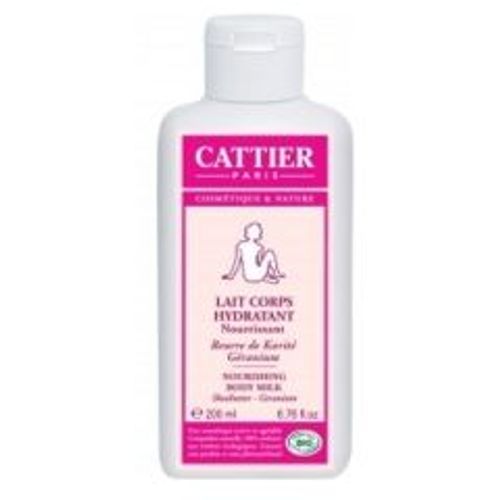 Lait Corps Nourrissant Beurre De Karit Et Granium Bio De Cattier (Flacon : 200ml)