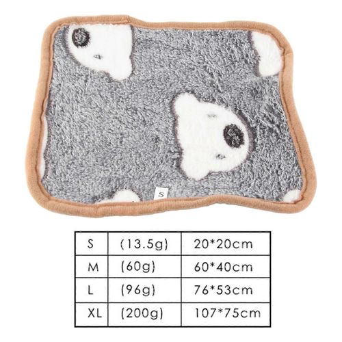 Lait Velours Pet Chauffe-Pad Chien Mignon Coussin Chauffant Doux Confortable Chat Tapis Chauffant Pour Automne Hiver Gris Fond Blanc Tte DOurs S