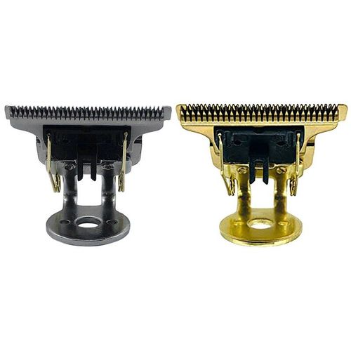 Lame de tondeuse  cheveux en forme de T avec support, T9, tte de rechange, argent et or, AD 2x