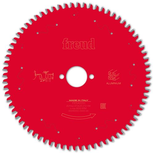 Lame Pour Scie Circulaire Portative Freud - 210 2,3/1,8 Al30 Z72 Tp -5 - F03fs09817 -Fr15a001h