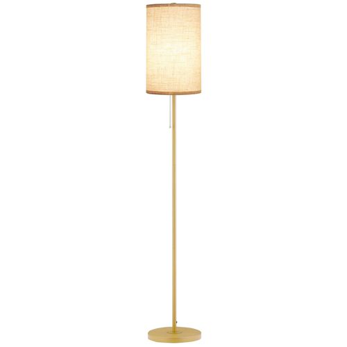 Lampadaire Design No-Rtro 40 W Max. Pitement Mt Acier Dor Abat-Jour Lin Crme
