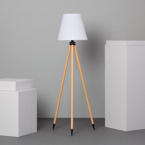 Lampadaire Led Extrieur Solaire Mtal Rgb Kefre Avec Batterie Usb Rechargeable Jaune Sable