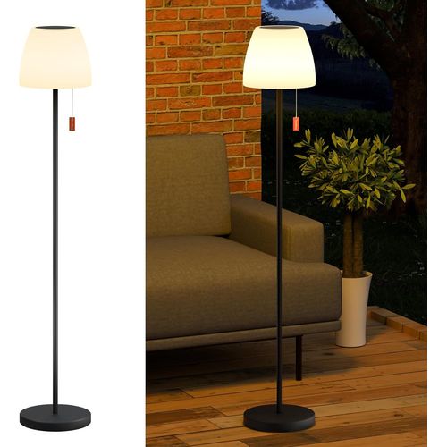 Lampadaire Solaire D'extrieur Avec Capteur De Lumire Lampadaire De Jardin Lampadaire De Terrasse Variation  Distance 2 En 1 Rechargeable 8 Couleurs Ip44 Idal Pour Patio Balcon Jardin (C).[G610]