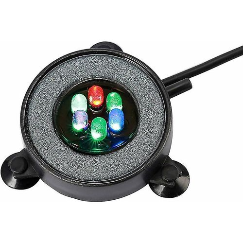 Lampe  Bulles D'air Submersible Pour Aquarium, clairage  Bulles D'air  Changement Automatique, 6 Led Dcoratives Colores Avec Bulles D'air (5,5 Cm, 1,2 W)
