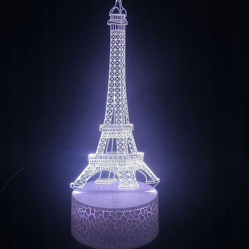 Lampe  Capteur Tactile Adapte  La Tour Eiffel De Paris, Lampe De Chevet, Veilleuse Af16634