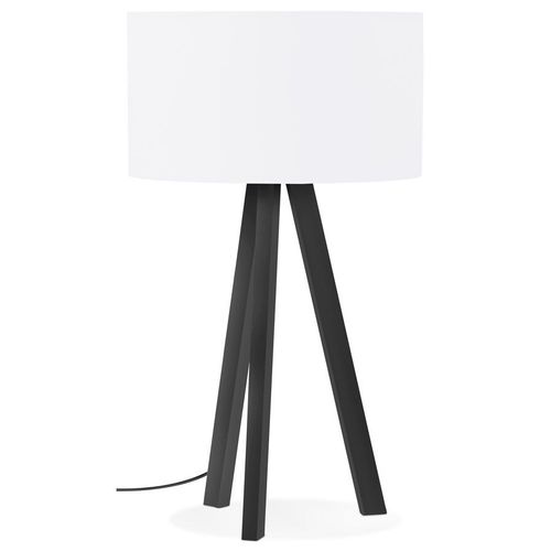 Lampe  Poser Design 'spring Mini' Avec Abat-Jour Blanc Et Trpied Noir