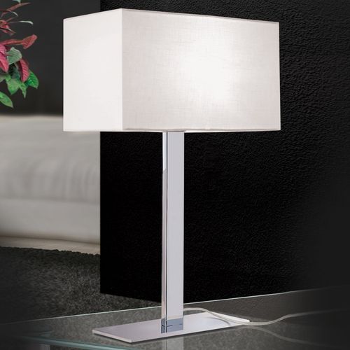 Lampe  Poser Grigor  Abat-Jour En Lin Blanc