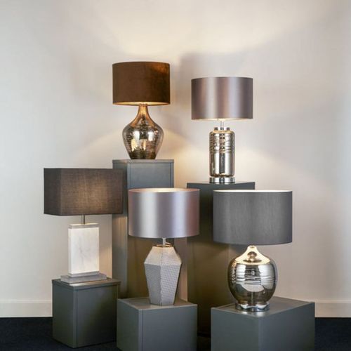 Lampe  Poser Mosaic Avec Abat-Jour En Daim