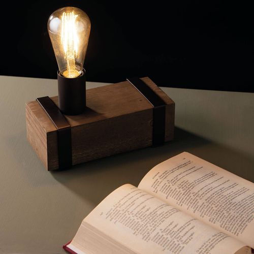 Lampe  Poser Texas En Bois Ancien,  1 Lampe