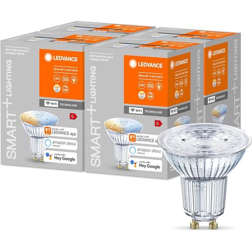 Lampe  Rflecteur Led Intelligente Avec Technologie Wifi, Base Gu10, Couleur De La Lumire Variable (2700-6500k), Dimmable, Remplacement 50w, Smart+ Wifi Spot Gu10 Tunable White[Amp744695]