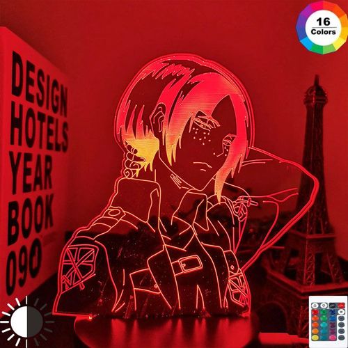 Lampe Acrylique En 3d Motif Ymir Attaque Sur Les Titans, Luminaire Dcoratif D'intrieur, Idal Comme Cadeau Pour Un Enfant