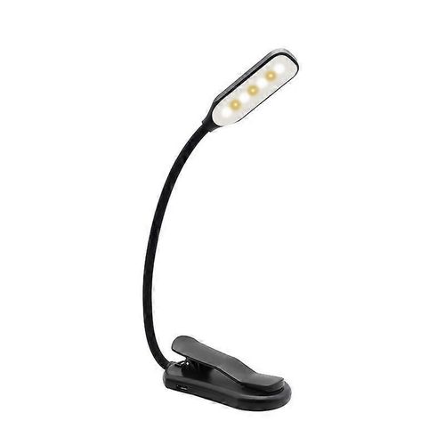 Lampe De Bureau  Pince Rechargeable Par Usb - Noir Lampe De Lecture  7 Led Lampe De Bureau  Pince Lampe De Lecture  Led Pour tudiant Lampe De Protection Des Yeux Lampe De Lecture  Pince