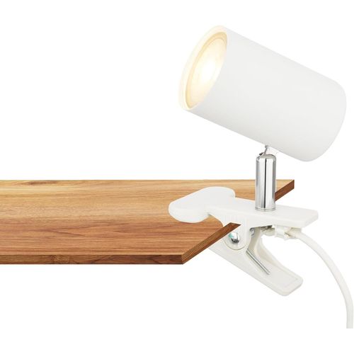 Lampe De Bureau Avec Interrupteur  Fil, Orientable, Fiche, Lampe De Lecture, Lampe  Pince, Lampe  Pince, Lampe De Chevet, Lampe De Lecture Enfants, Lampe De Lit, 16,5x6,5x12cm, Blanc