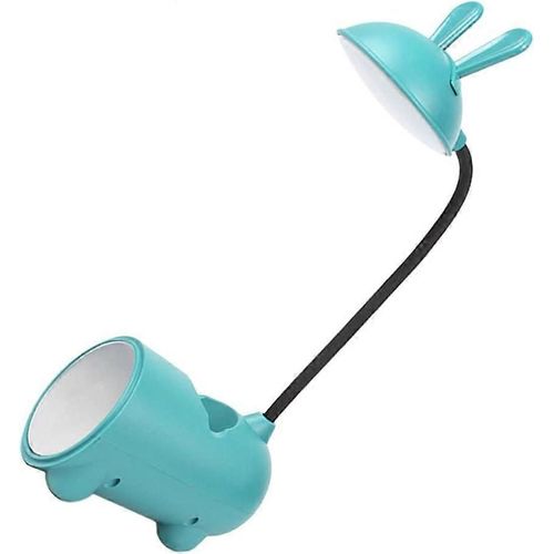 Lampe De Bureau De Bureau Lampe De Lecture, Modle De Lapin Avec Porte-Stylo Miroir Capteur Tactile Interrupteur Lampe De Table Charge Usb Led Veilleuse 360 Degrs Pour Chambre  Coucher