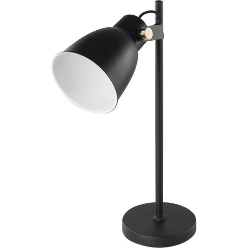 Lampe De Bureau Design Julian En Mtal Vintage Avec Douille E27, Lampe De Chevet Avec Bloc D'alimentation, Lampe De Lecture Avec Abat-Jour Rglable Et Cble De 150 Cm, Noir, Sans Ampoule
