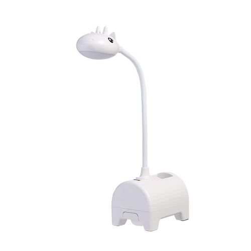 Lampe De Bureau Led Blanche Pour Enfants, Intensit Variable, Trois Couleurs, Interrupteur Tactile, Connexion Usb, Porte-Stylo, Lampe De Lecture Pour Chambre D'enfant, Bureau, Etc.